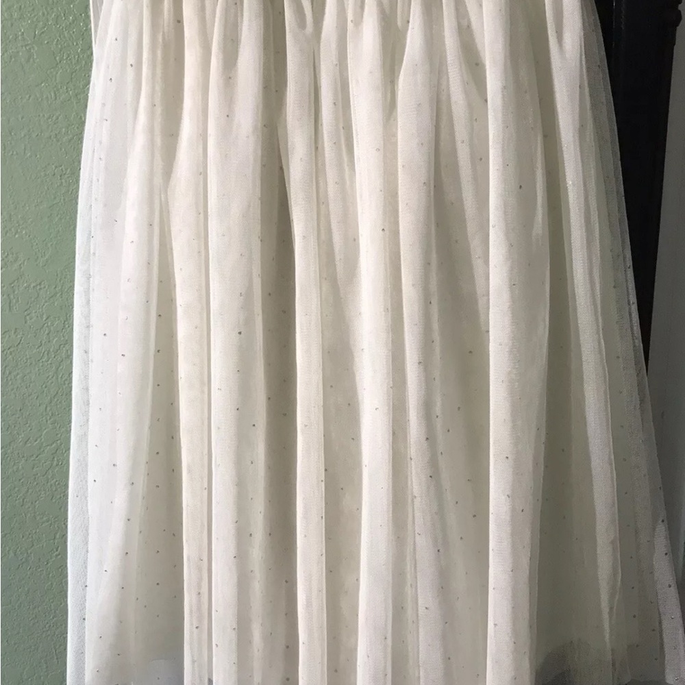 🩰✨ $60 Speechless Girls Cream Tulle Midi Skirt XL 13-14 Youth 25” Long EUC - Picture 9 of 13